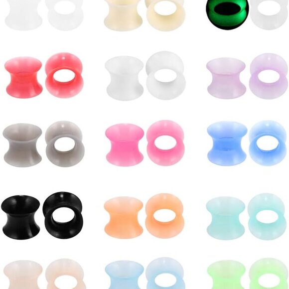 Other - Flexible Silicone Ear Plugs 15 Pairs Body Piercing Gauge 1/2" 12mm